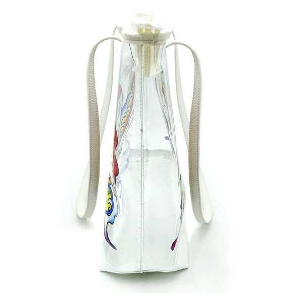 NWT Ed Hardy Butterfly Graphic Clear PVC Tote Bag Y2K 90s Edgy Streetwear - Picture 9 of 10
